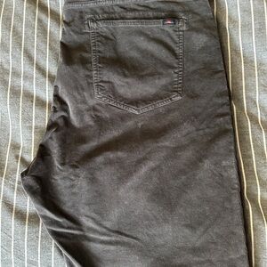 Washed Charcoal Corduroy Casual Pants